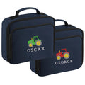 Embroidered Boys Personalised Tractor Name Lunch Cool Bag Box Custom Text School Nursery