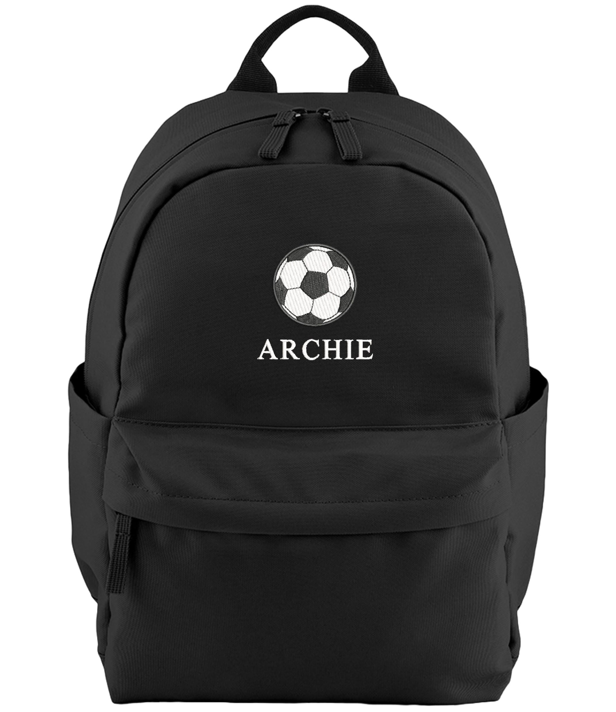 Embroidered Kids Football Personalised Name Small Backpack Boys Custom School Rucksack Nursery Bag