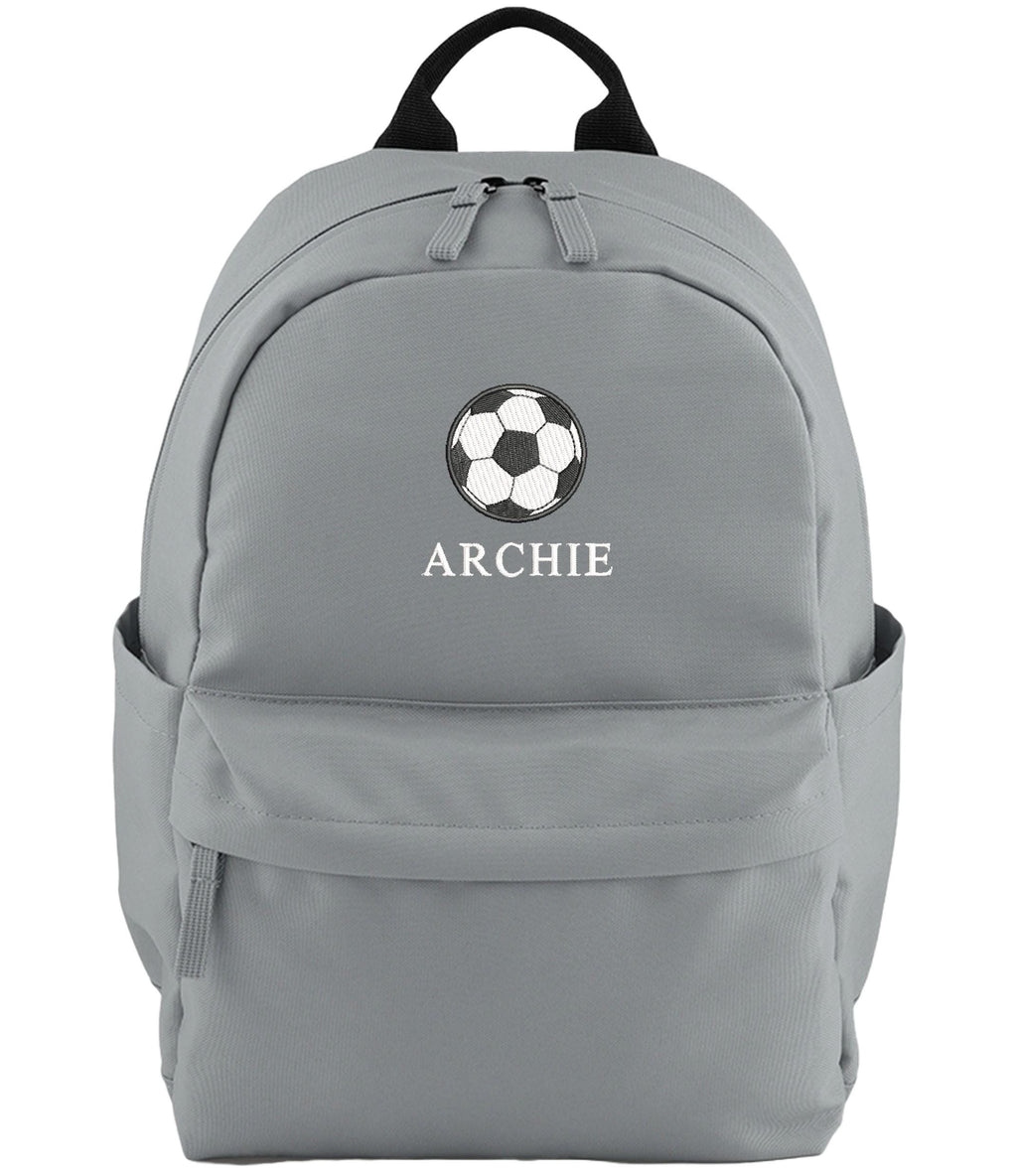 Embroidered Kids Football Personalised Name Small Backpack Boys Custom School Rucksack Nursery Bag