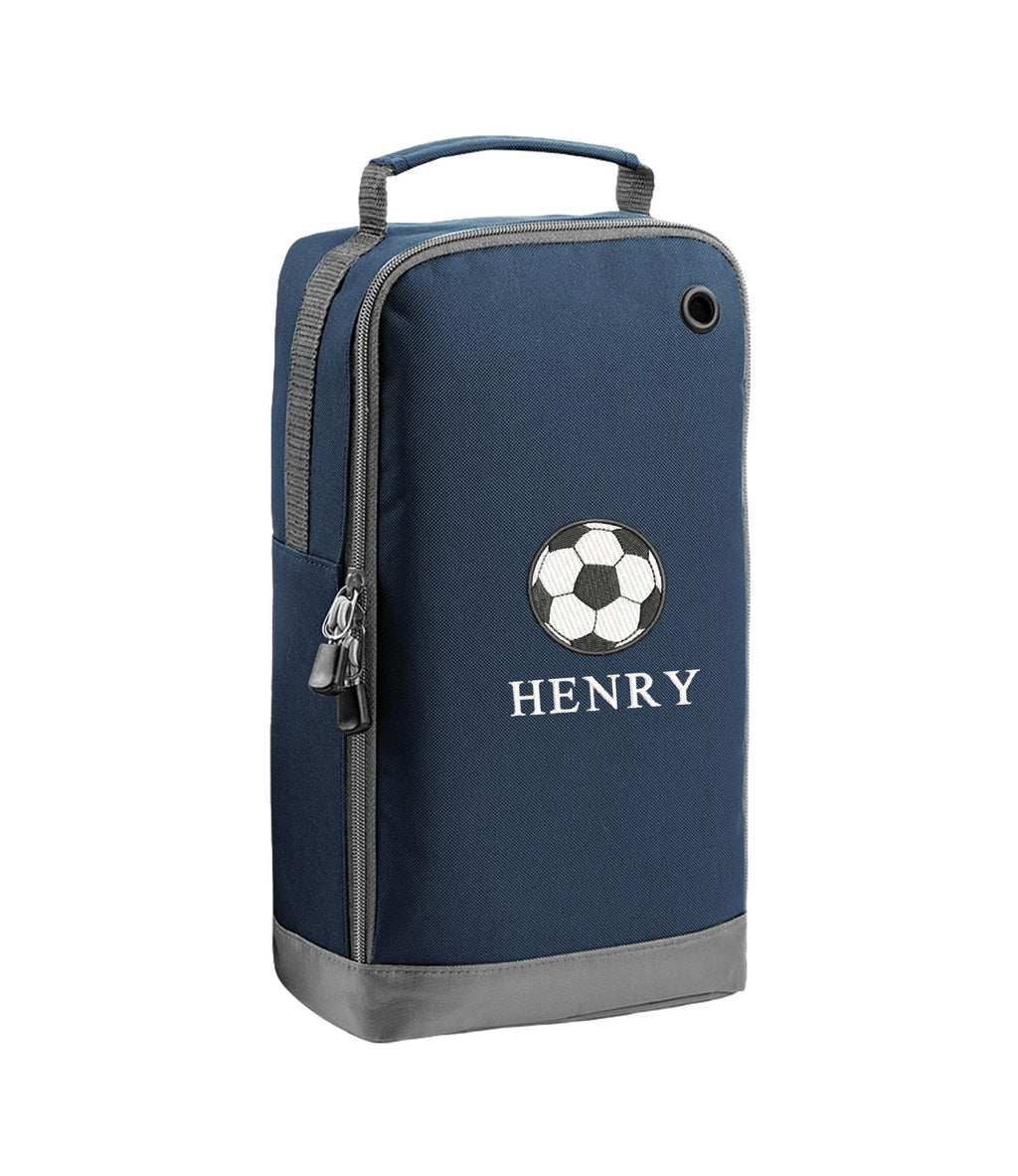 Embroidered Kids Personalised Name Football Shoe Bag Custom Text School Trainers Boots PE Kit