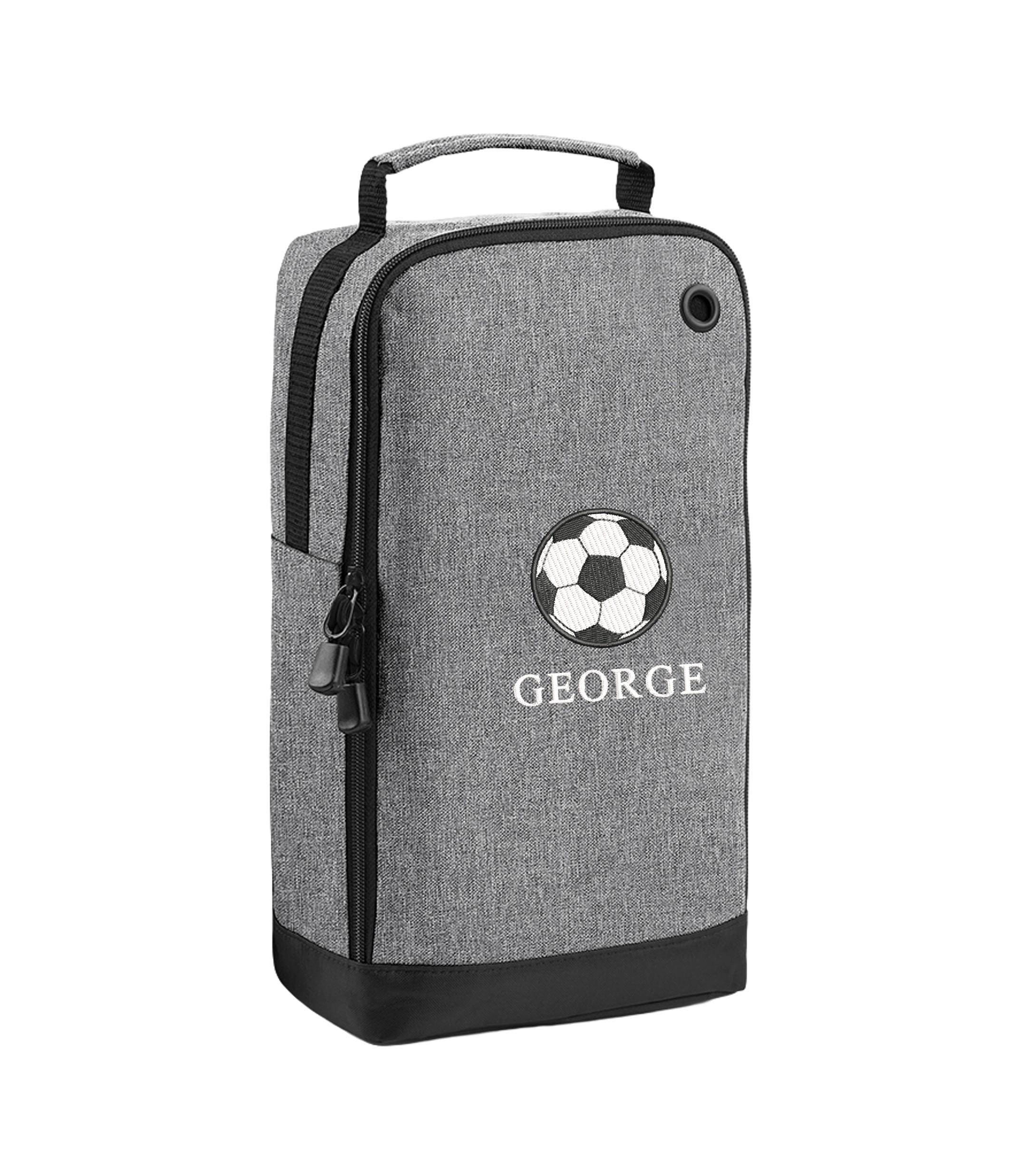 Embroidered Kids Personalised Name Football Shoe Bag Custom Text School Trainers Boots PE Kit