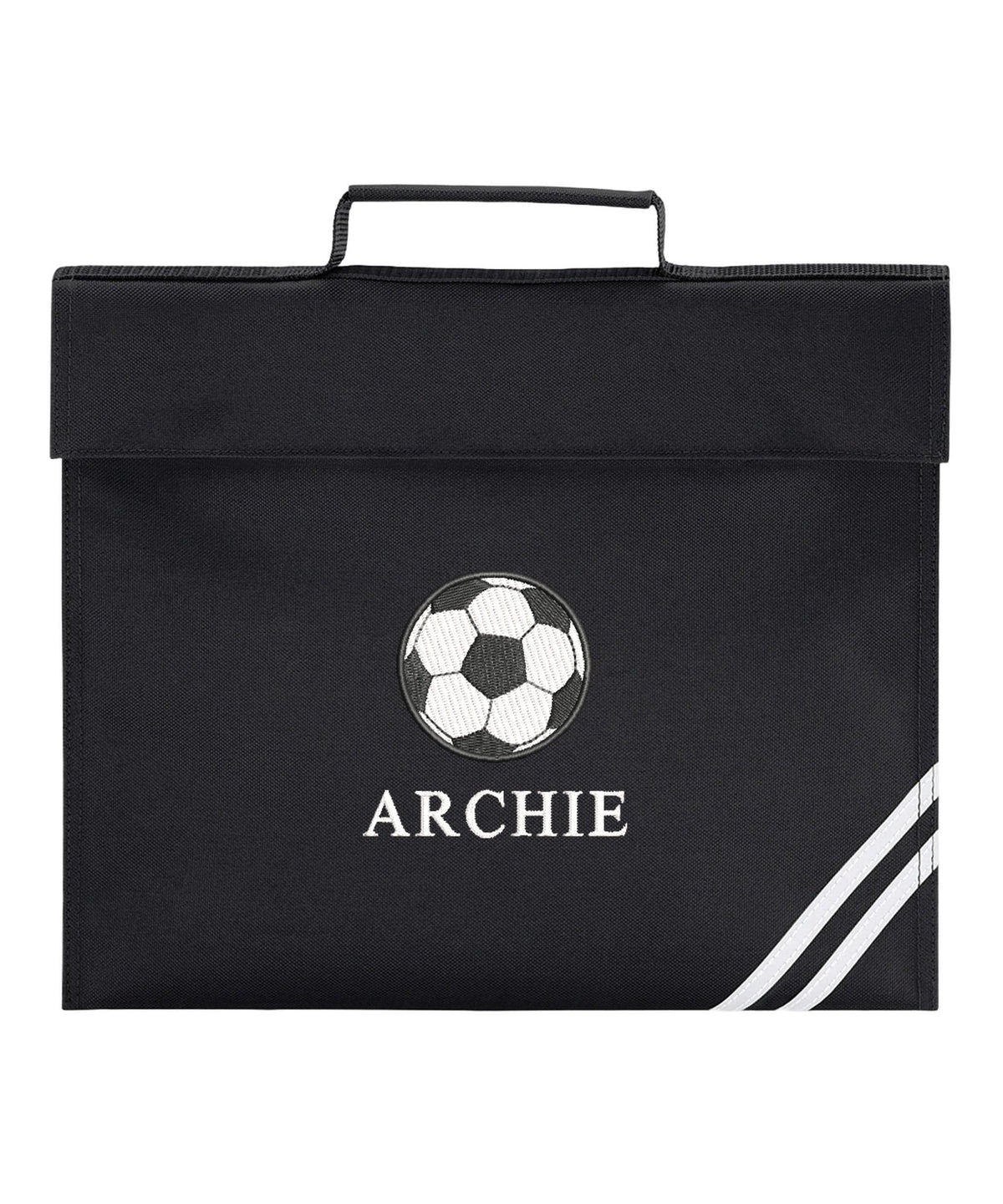 Embroidered Football Kids Personalised Name Book Bag Boys Girls Custom School Bag