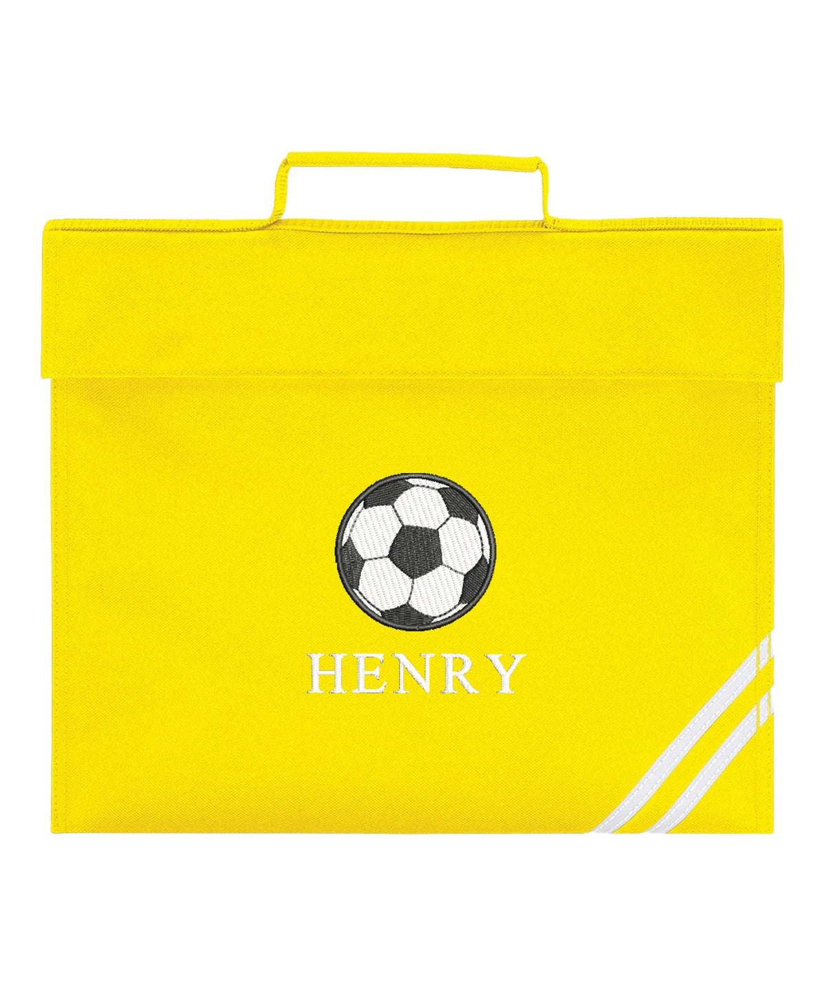 Embroidered Football Kids Personalised Name Book Bag Boys Girls Custom School Bag