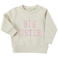 Embroidered Big & Little Sister Girls Sustainable Sweatshirts Baby and Toddler Pink Varsity Matching New Siblings
