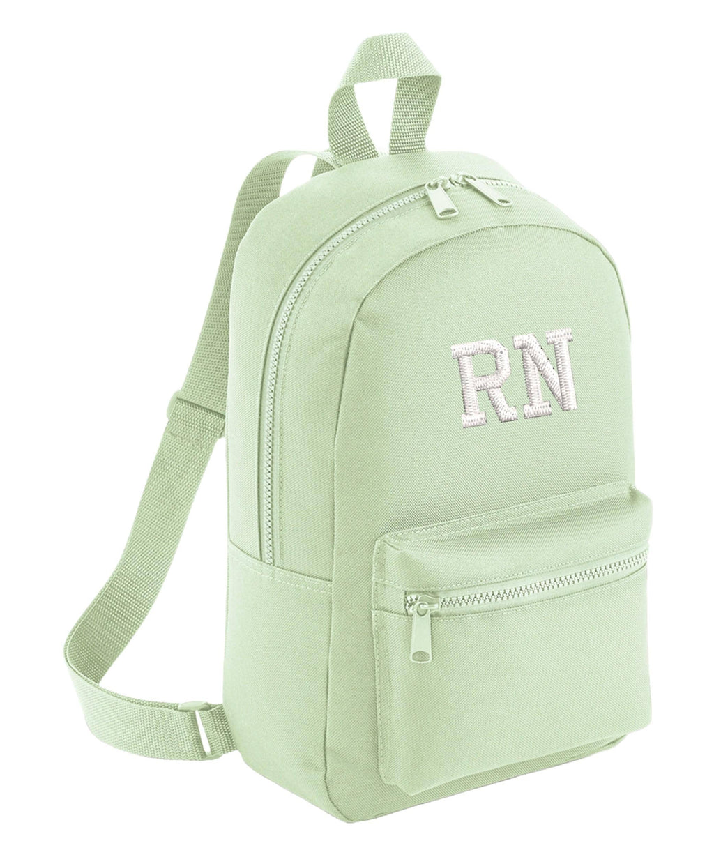 Embroidered Kids Personalised Initials Mini Backpack Custom Name Text School Rucksack Nursery Bag
