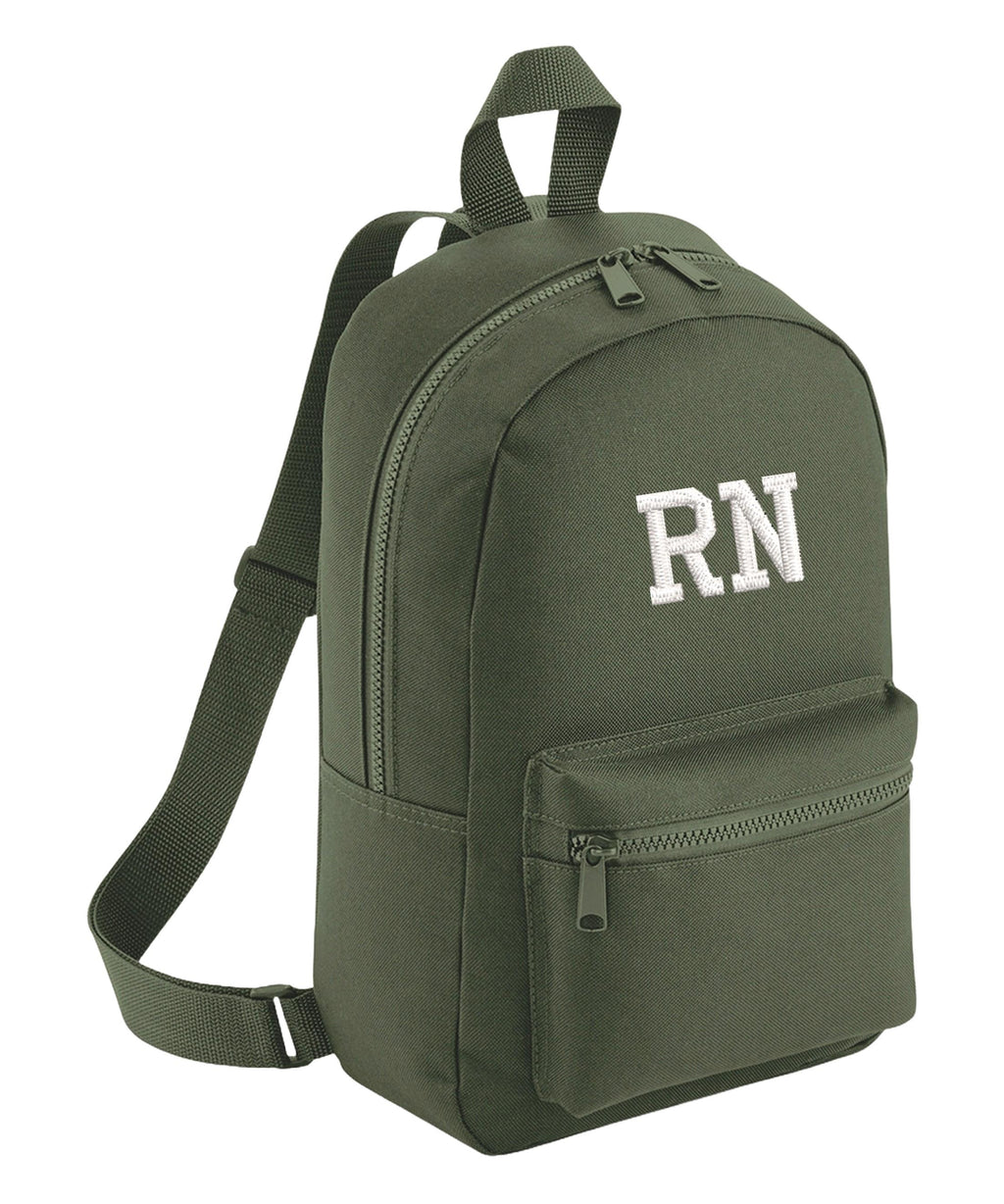 Embroidered Kids Personalised Initials Mini Backpack Custom Name Text School Rucksack Nursery Bag