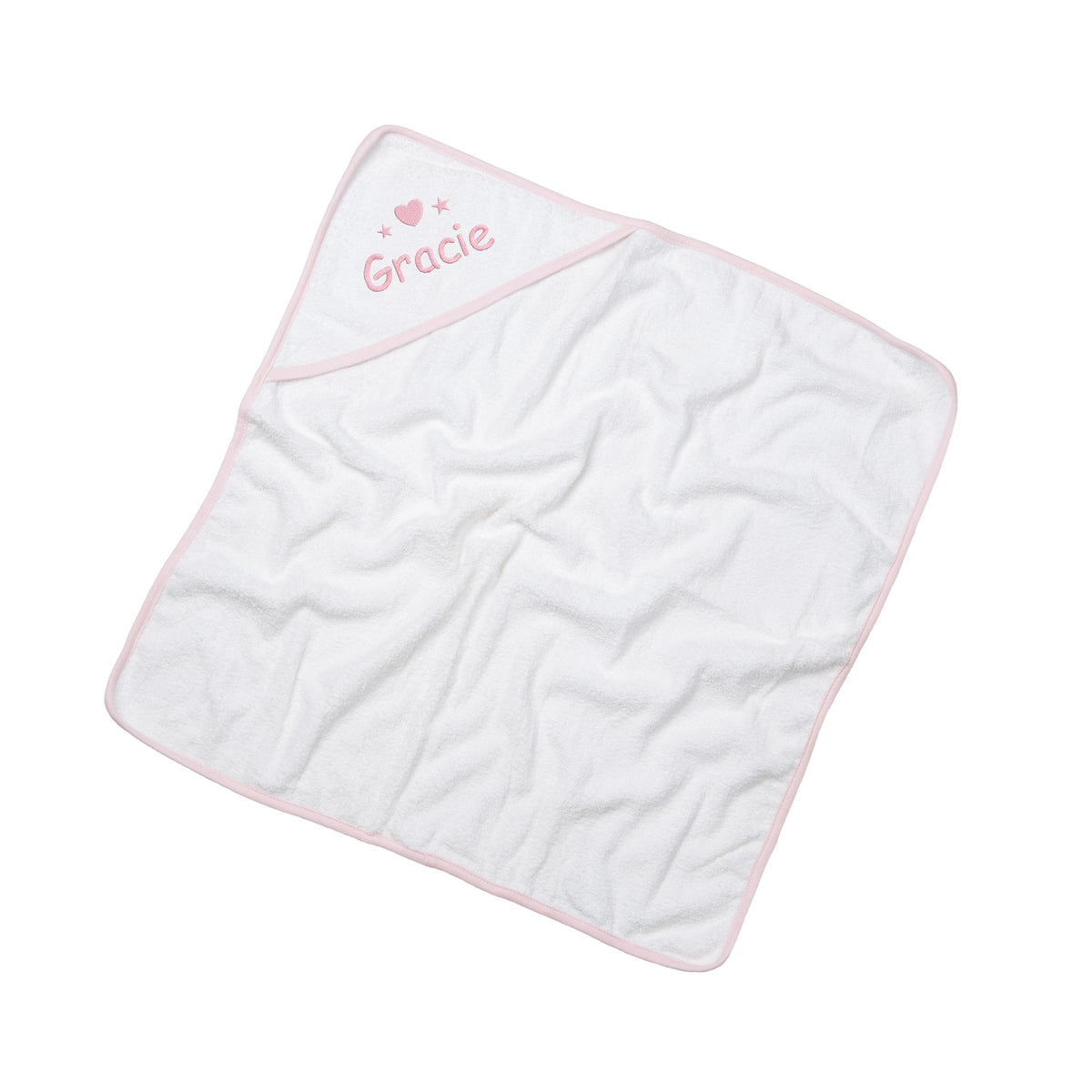 Embroidered Personalised Name Babies Hooded Towel 100% Cotton Newborn Gift