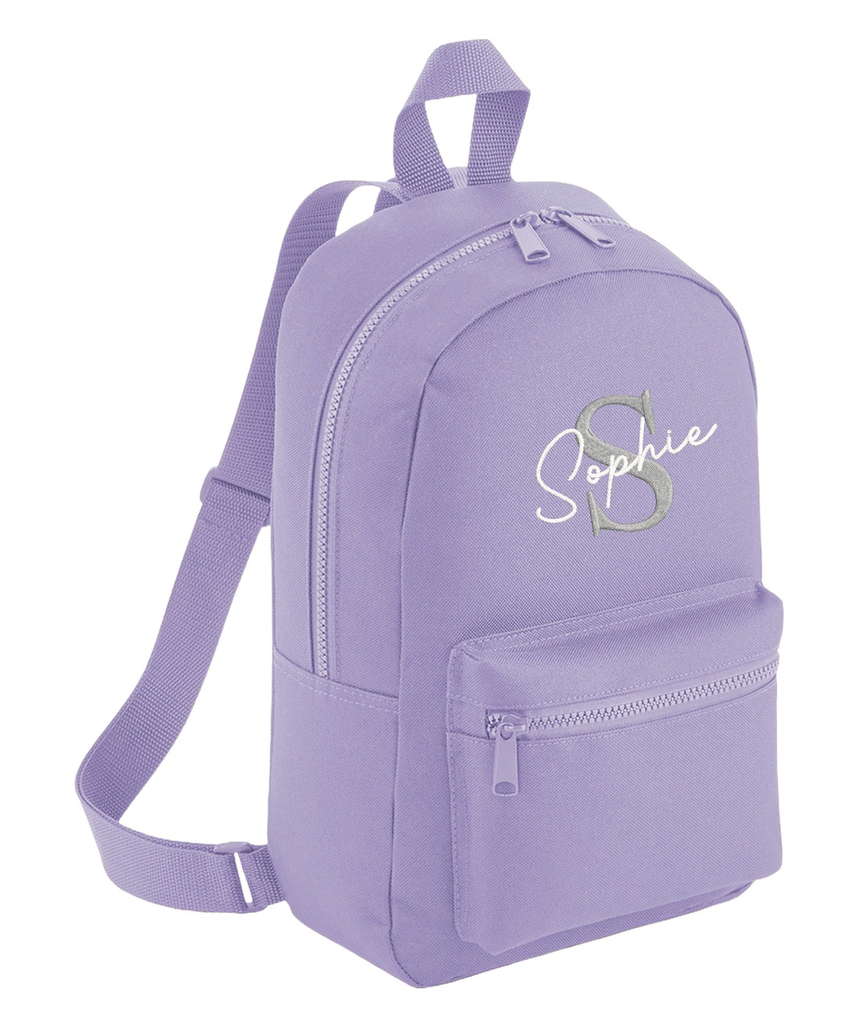 Embroidered Kids Personalised Initial Name Mini Backpack Custom Text School Rucksack Nursery Bag
