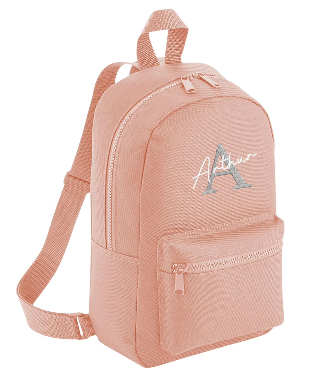 Embroidered Kids Personalised Initial Name Mini Backpack Custom Text School Rucksack Nursery Bag