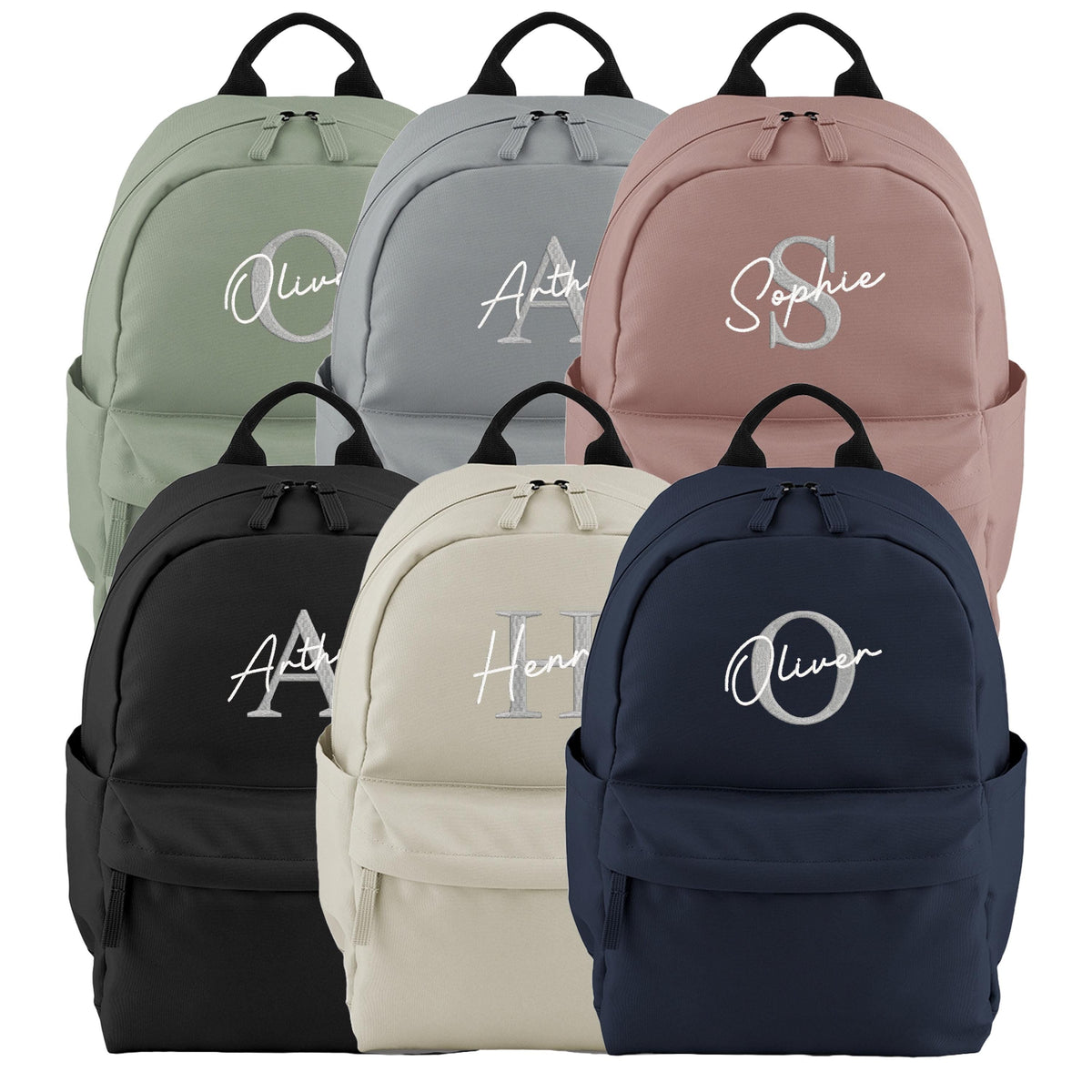 Embroidered Kids Personalised Initial Name Small Backpack Custom Text School Rucksack Nursery Bag