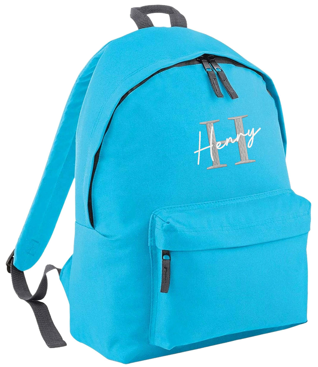 Embroidered Kids Personalised Initial Name Junior Backpack Girls Boys Custom Text School Rucksack Nursery Bag
