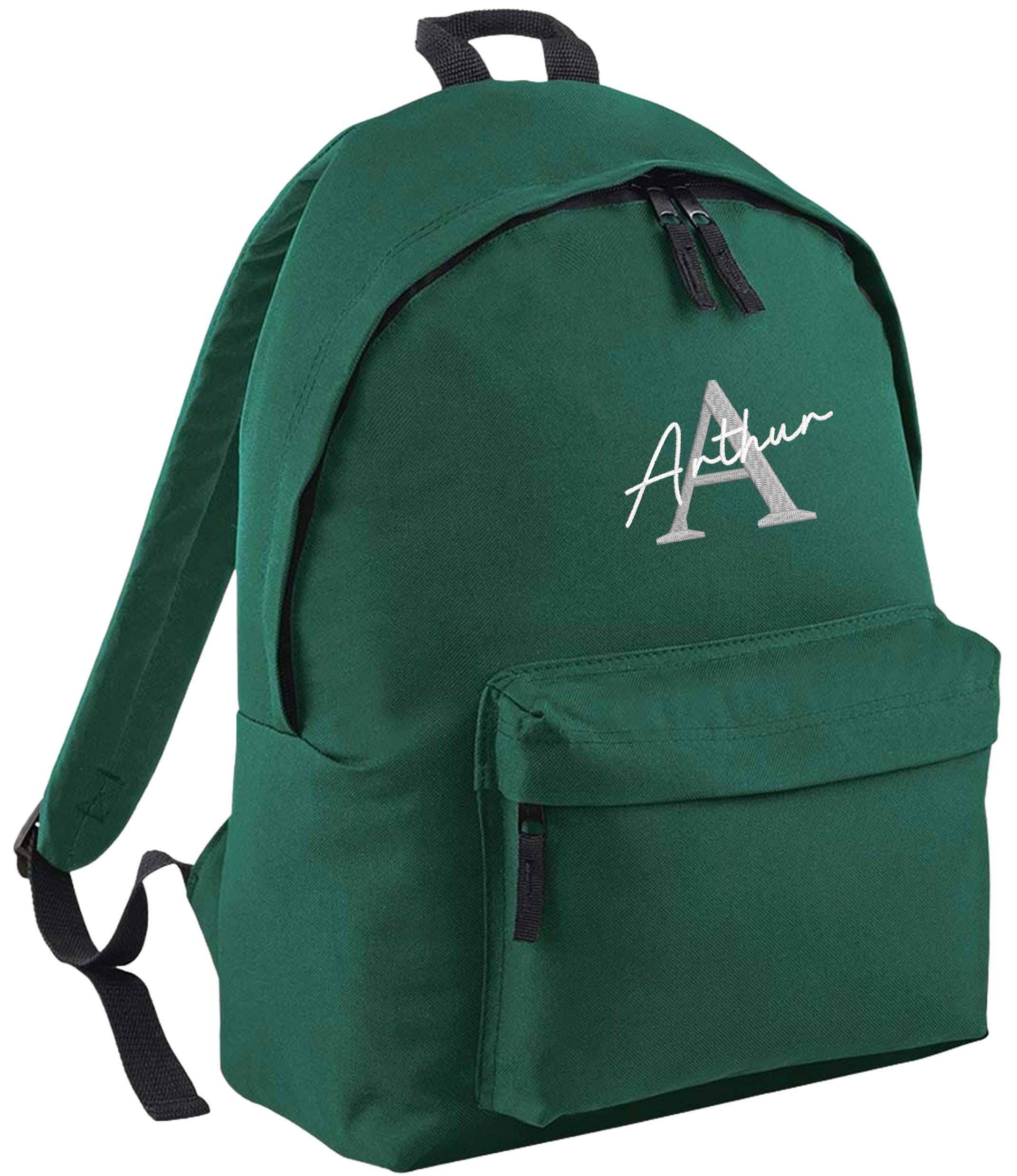 Embroidered Kids Personalised Initial Name Junior Backpack Girls Boys Custom Text School Rucksack Nursery Bag