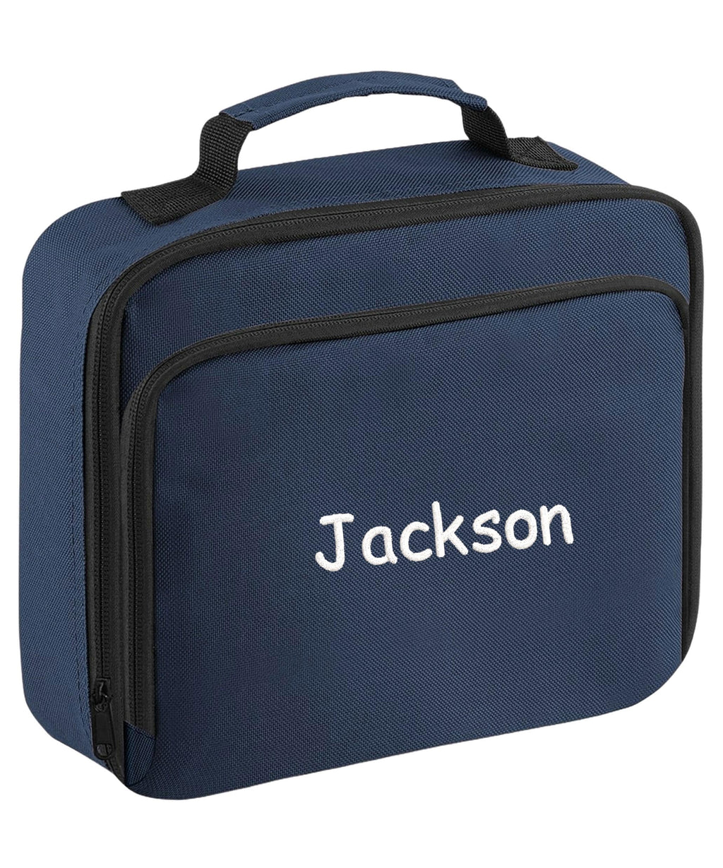 Embroidered Personalised Name Junior Backpack & Lunch Bag Set Girls Boys Custom School Rucksack Nursery Bag