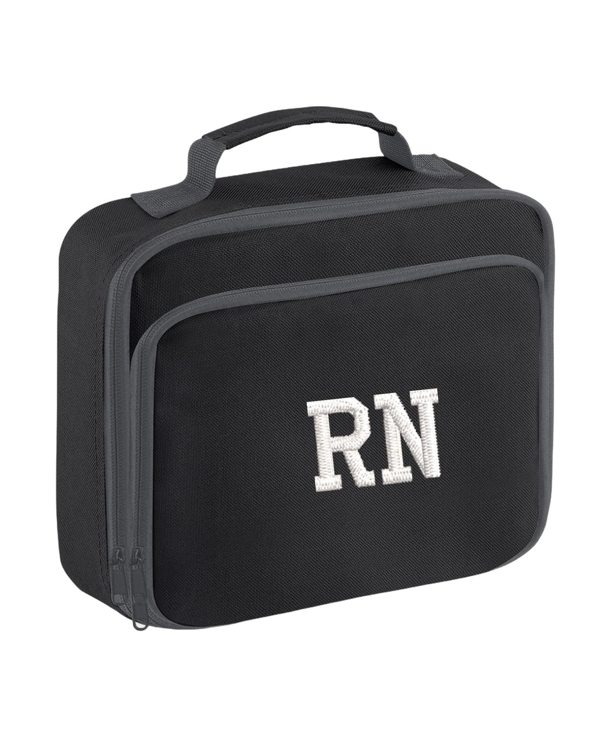 Embroidered Kids Personalised Initials Lunch Cool Bag Box Custom NameText School Nursery
