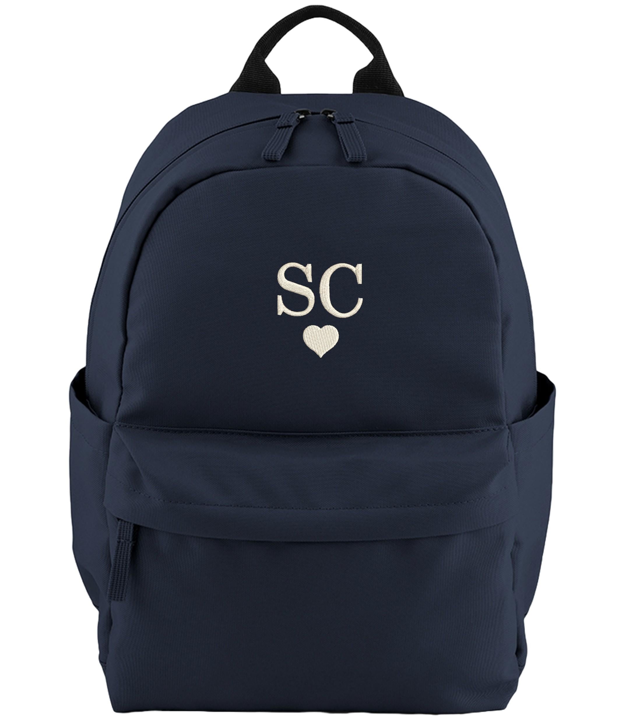 Embroidered Kids Personalised Initials Small Backpack Custom Name Heart Text School Rucksack Nursery Bag