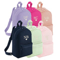 Embroidered Kids Personalised Initials Mini Backpack Custom Name Heart Text School Rucksack Nursery Bag