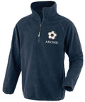 Embroidered Football Personalised Name Boys Recycled Fleece Top Kids Jacket Custom Text School Coat