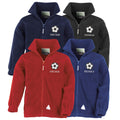 Embroidered Football Personalised Name Boys Fleece Jacket Kids Custom Text Coat