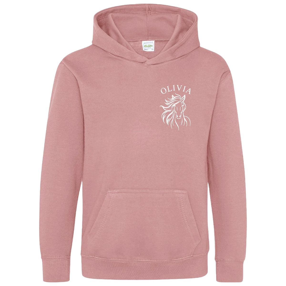 Embroidered Girls Personalised Name Horse Riding Hoodie Pony Rider Club Sweatshirt Jacket