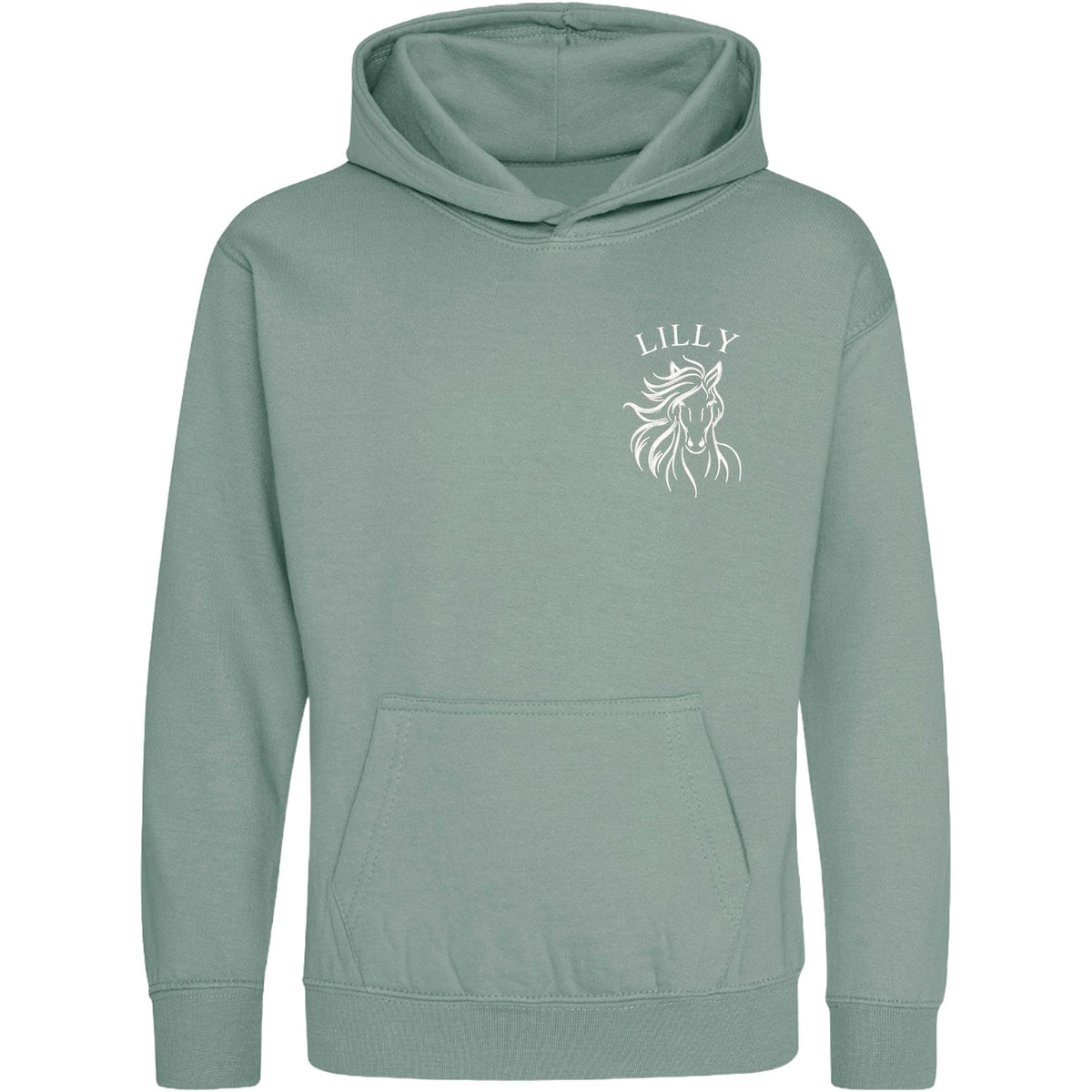 Embroidered Girls Personalised Name Horse Riding Hoodie Pony Rider Club Sweatshirt Jacket