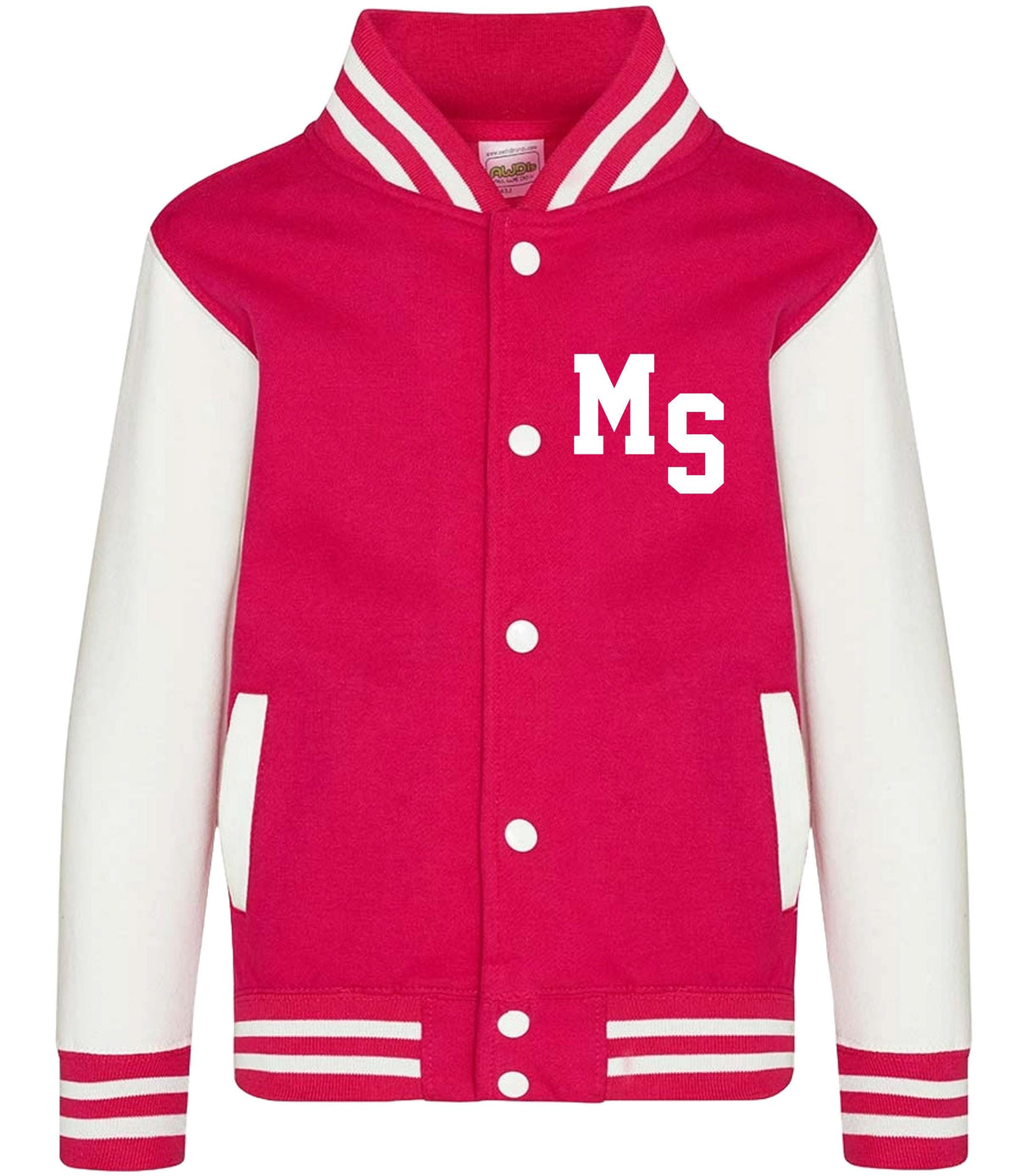 Personalised Initials Kids Varsity Jacket Childrens Custom Name Letterman College Baseball
