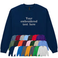 Embroidered Personalised Adults Sweatshirt 23 Colours S-5XL Custom Design Your Text