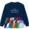 Embroidered Personalised Adults Sweatshirt 23 Colours S-5XL Custom Design Your Text