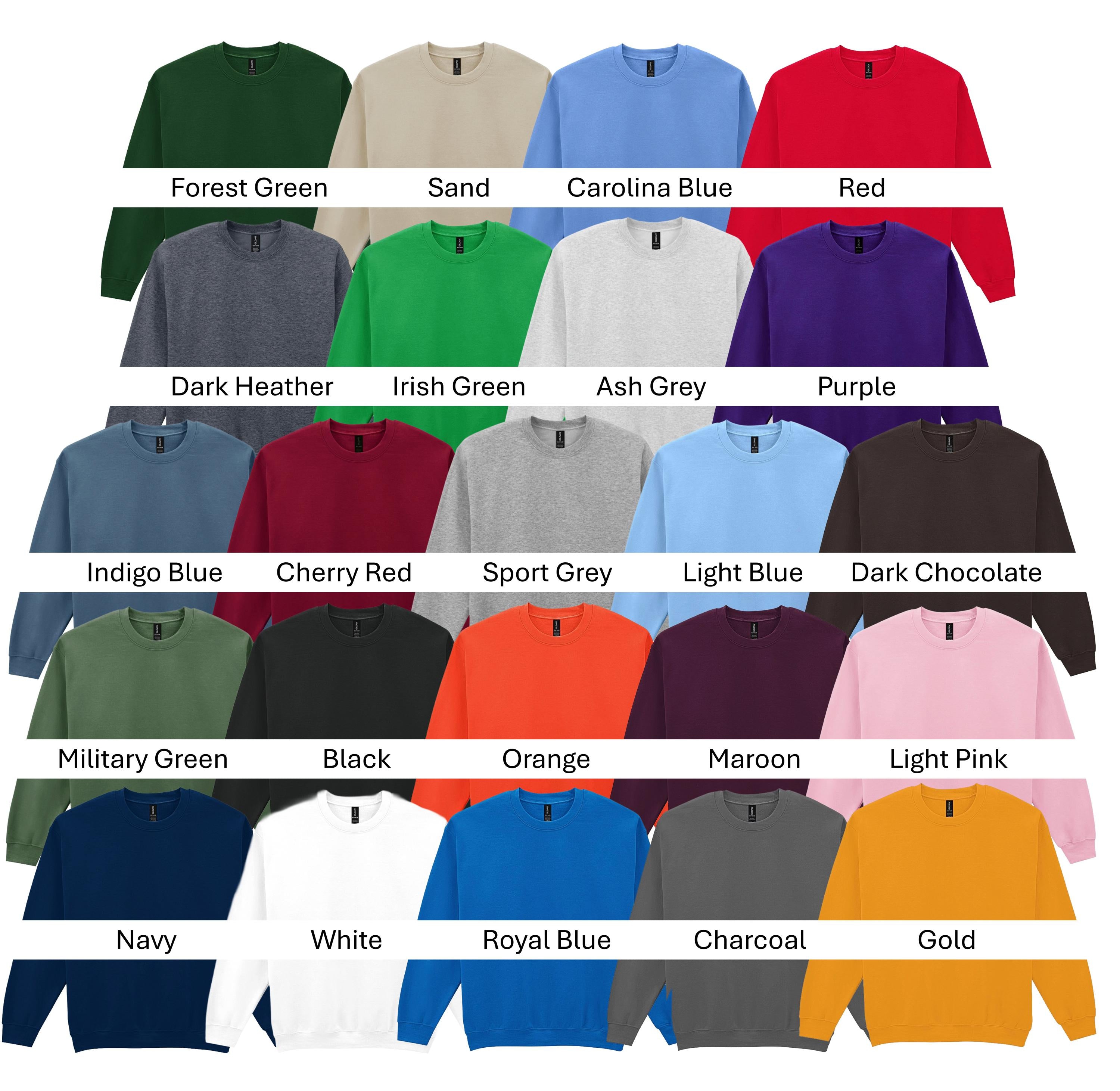 Personalised Printed Adults Sweatshirt 23 Colours S-5XL Custom Design Your Text
