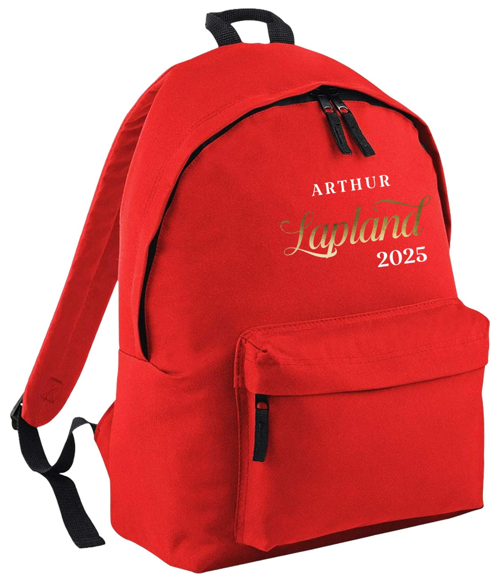 Personalised Lapland 2025 Junior Backpack Kids Custom Name Rucksack Bag Family Santa Holiday
