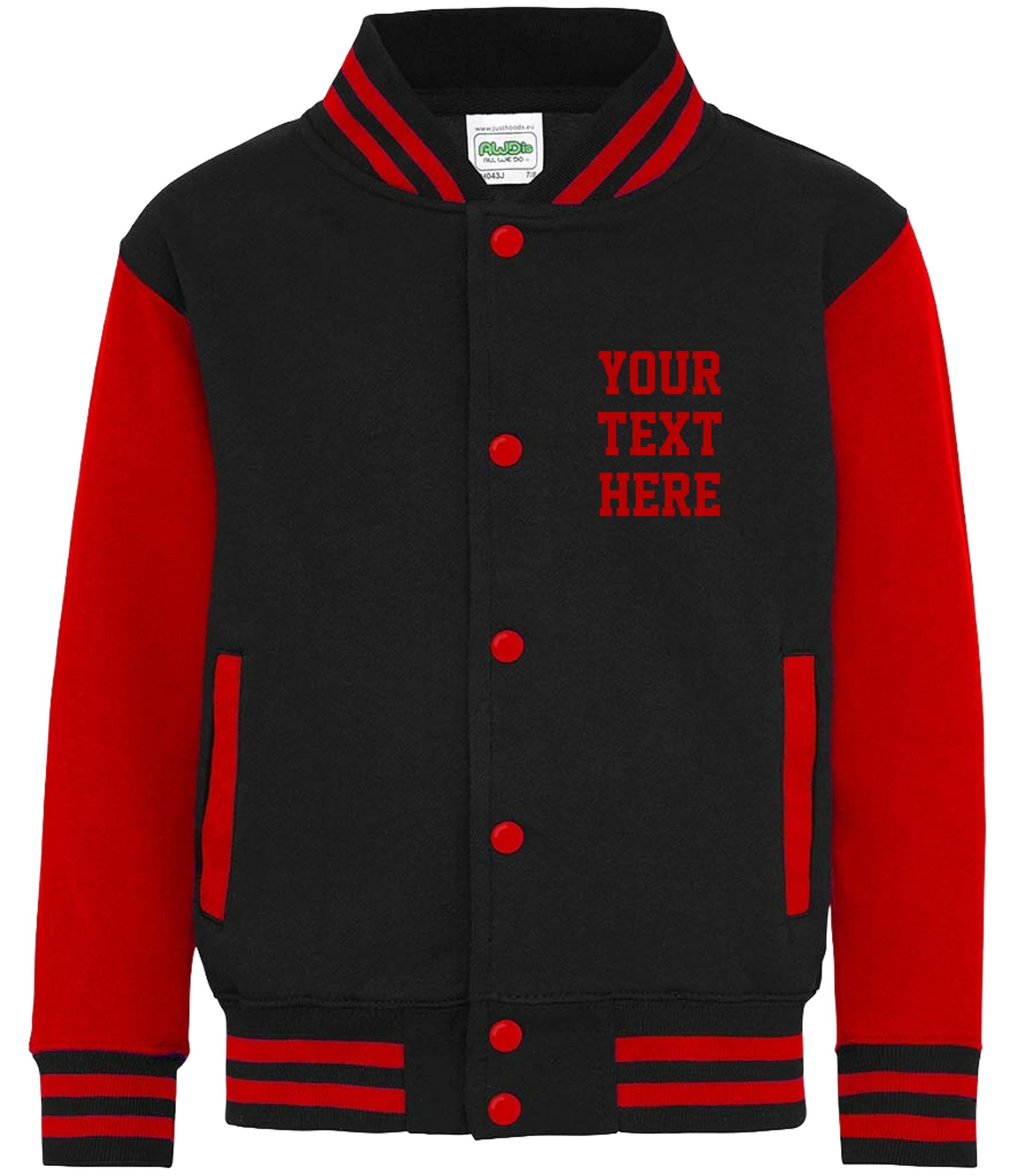 Personalised Text Adults Varsity Jacket Custom Name Letterman College Baseball