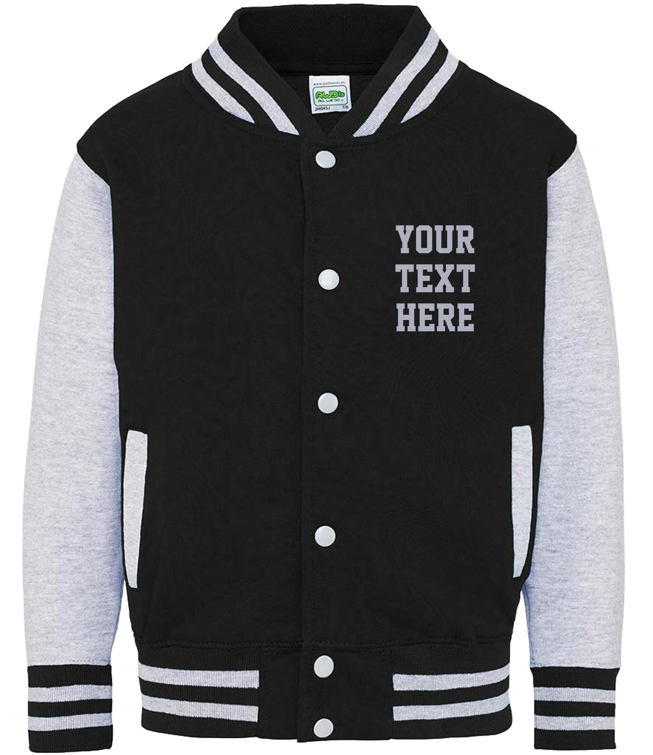 Personalised Text Adults Varsity Jacket Custom Name Letterman College Baseball