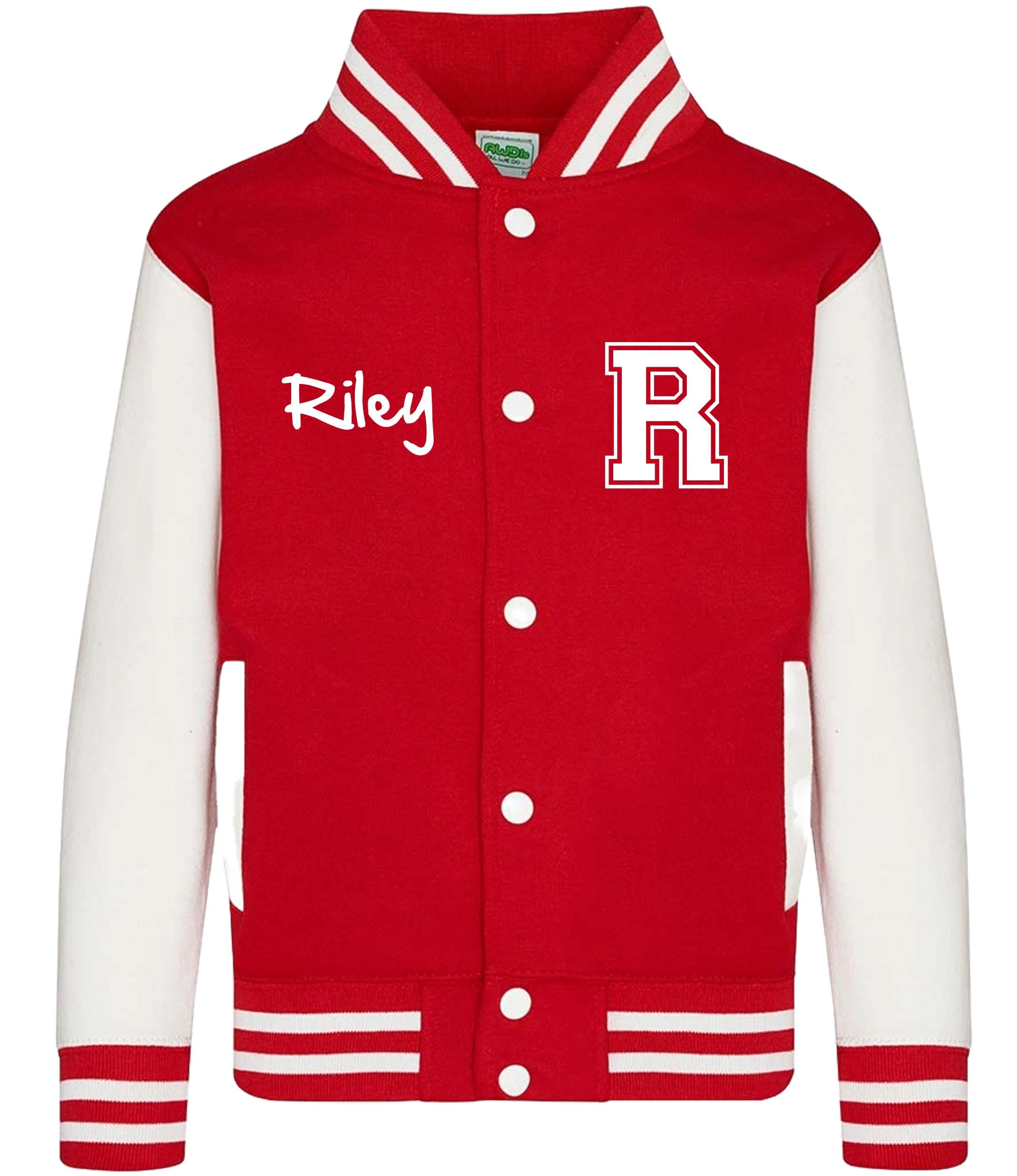 Personalised Name Initials Adults Varsity Jacket Custom Letterman College Baseball