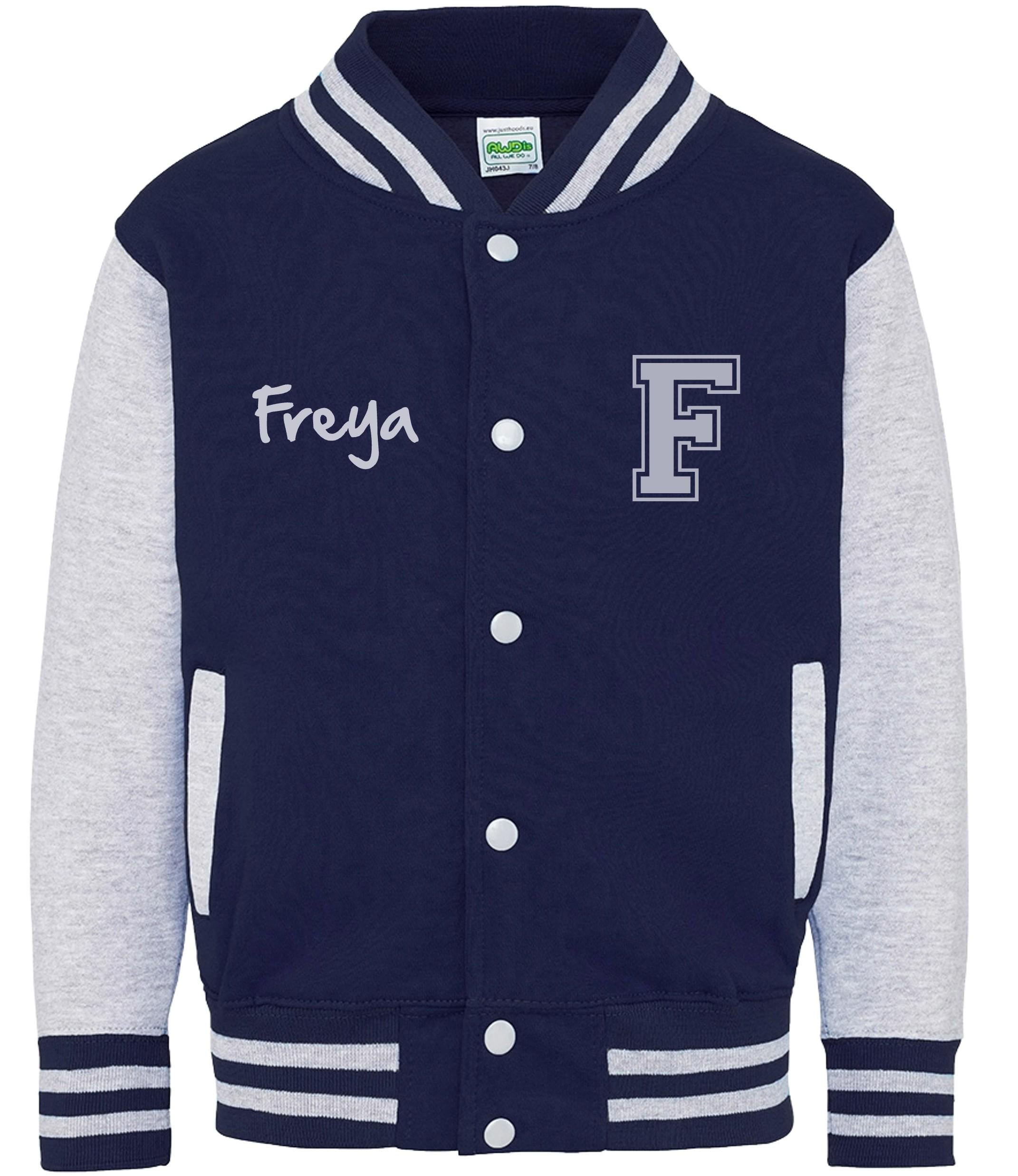Personalised Name Initials Adults Varsity Jacket Custom Letterman College Baseball