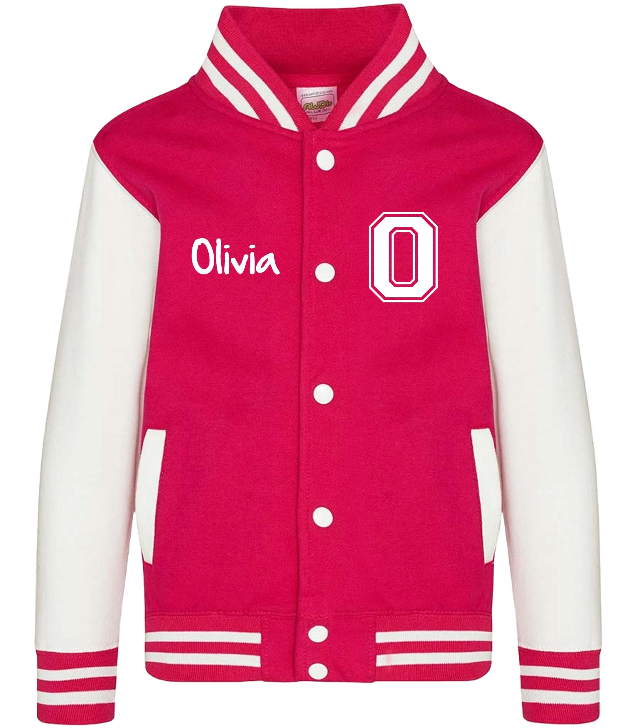 Personalised Name Initials Adults Varsity Jacket Custom Letterman College Baseball