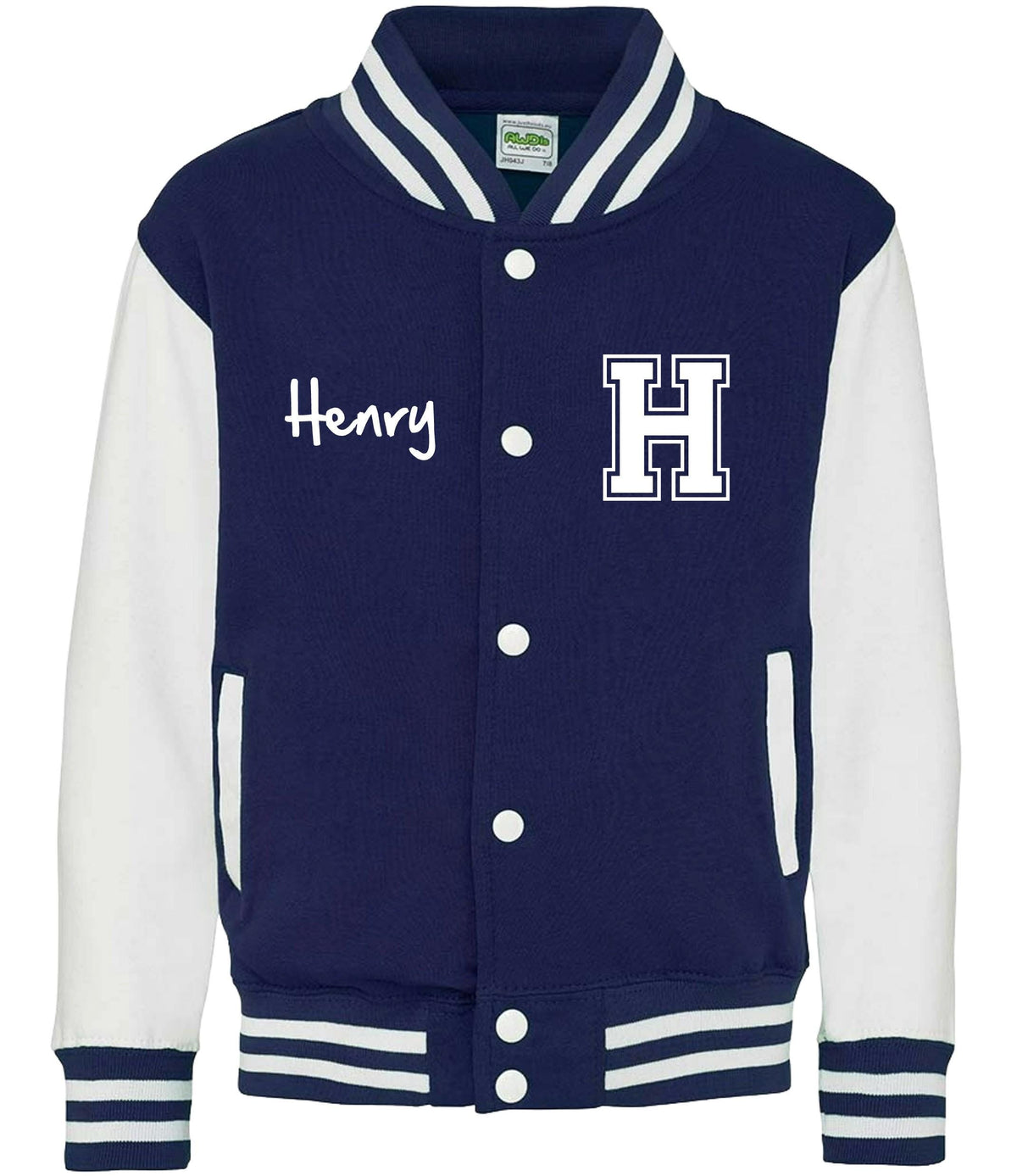 Personalised Name Initials Adults Varsity Jacket Custom Letterman College Baseball
