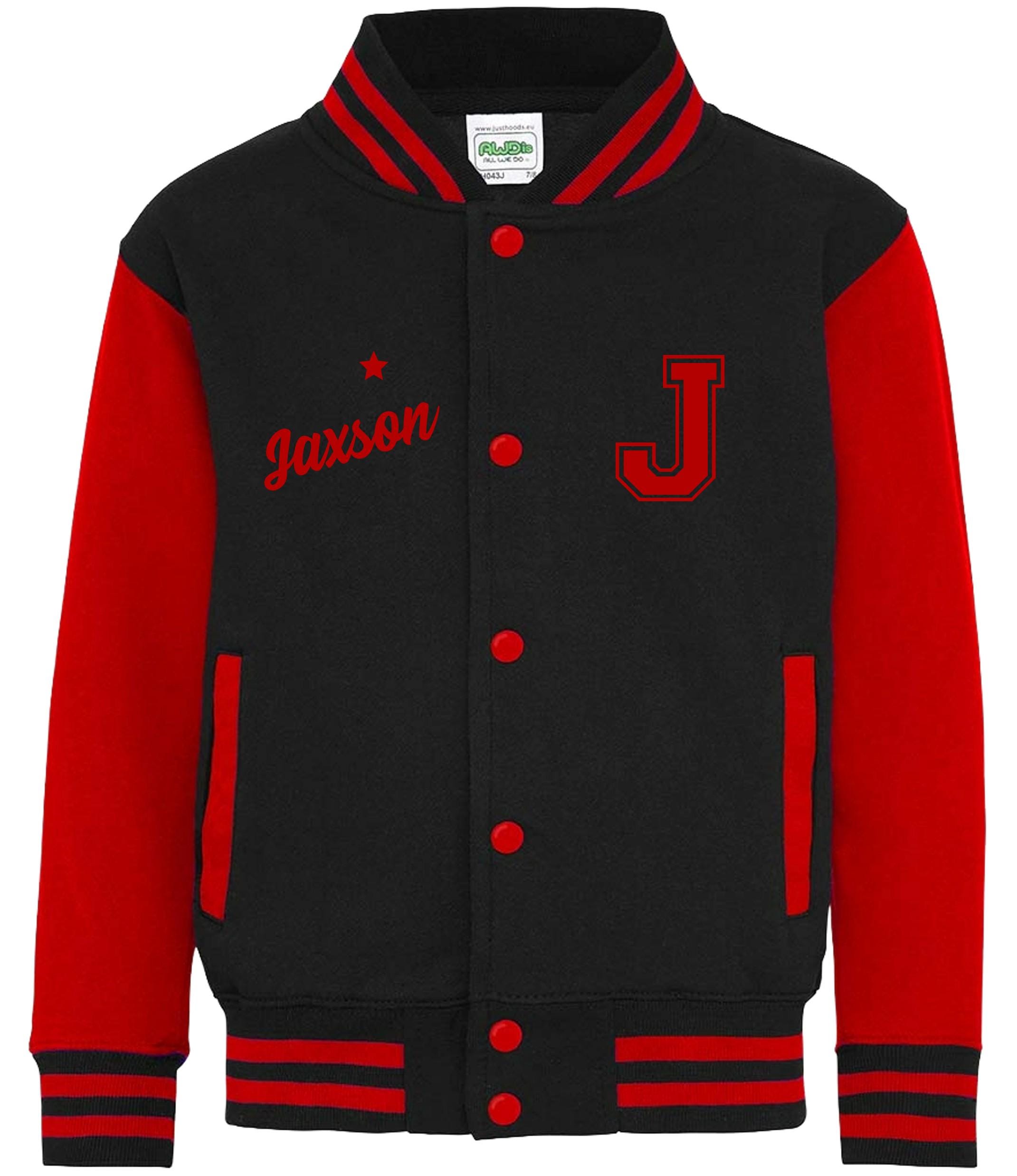 Personalised Name Initials Adults Varsity Jacket Custom Letterman College Baseball