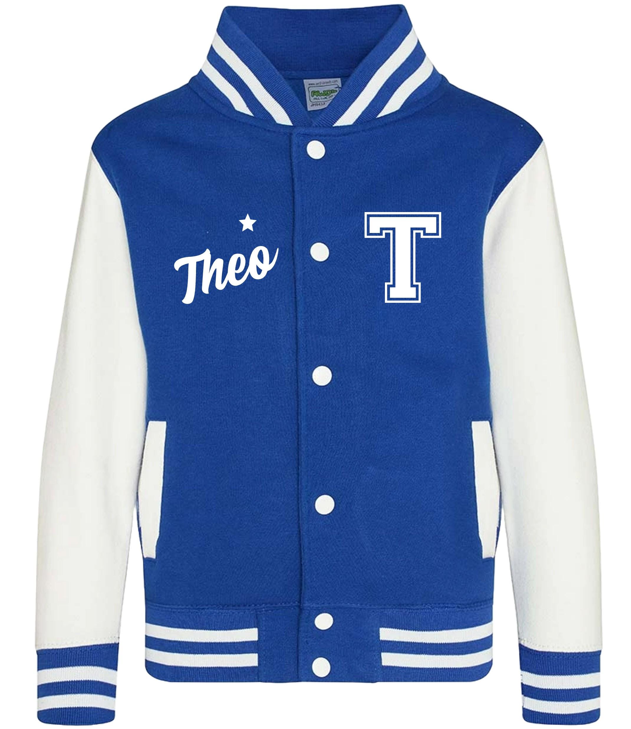 Personalised Name Initials Adults Varsity Jacket Custom Letterman College Baseball