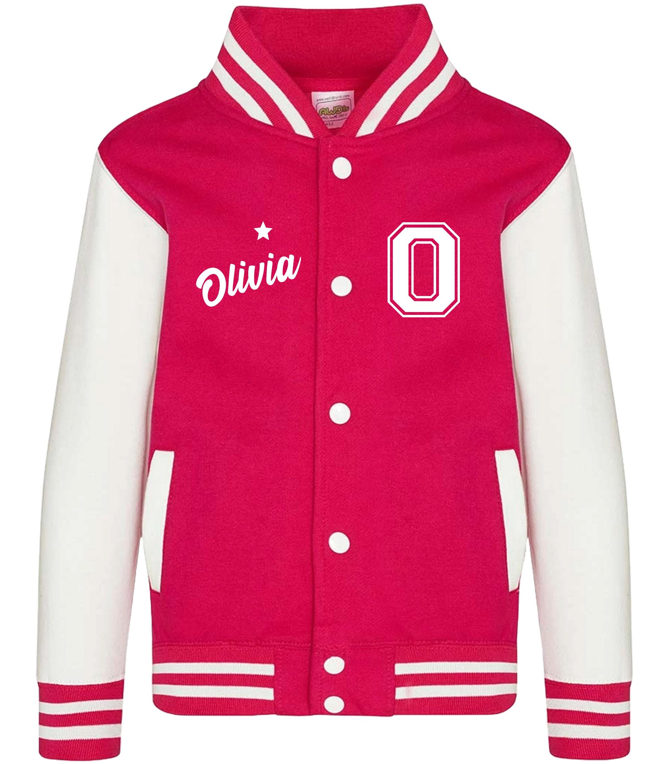 Personalised Name Initials Adults Varsity Jacket Custom Letterman College Baseball