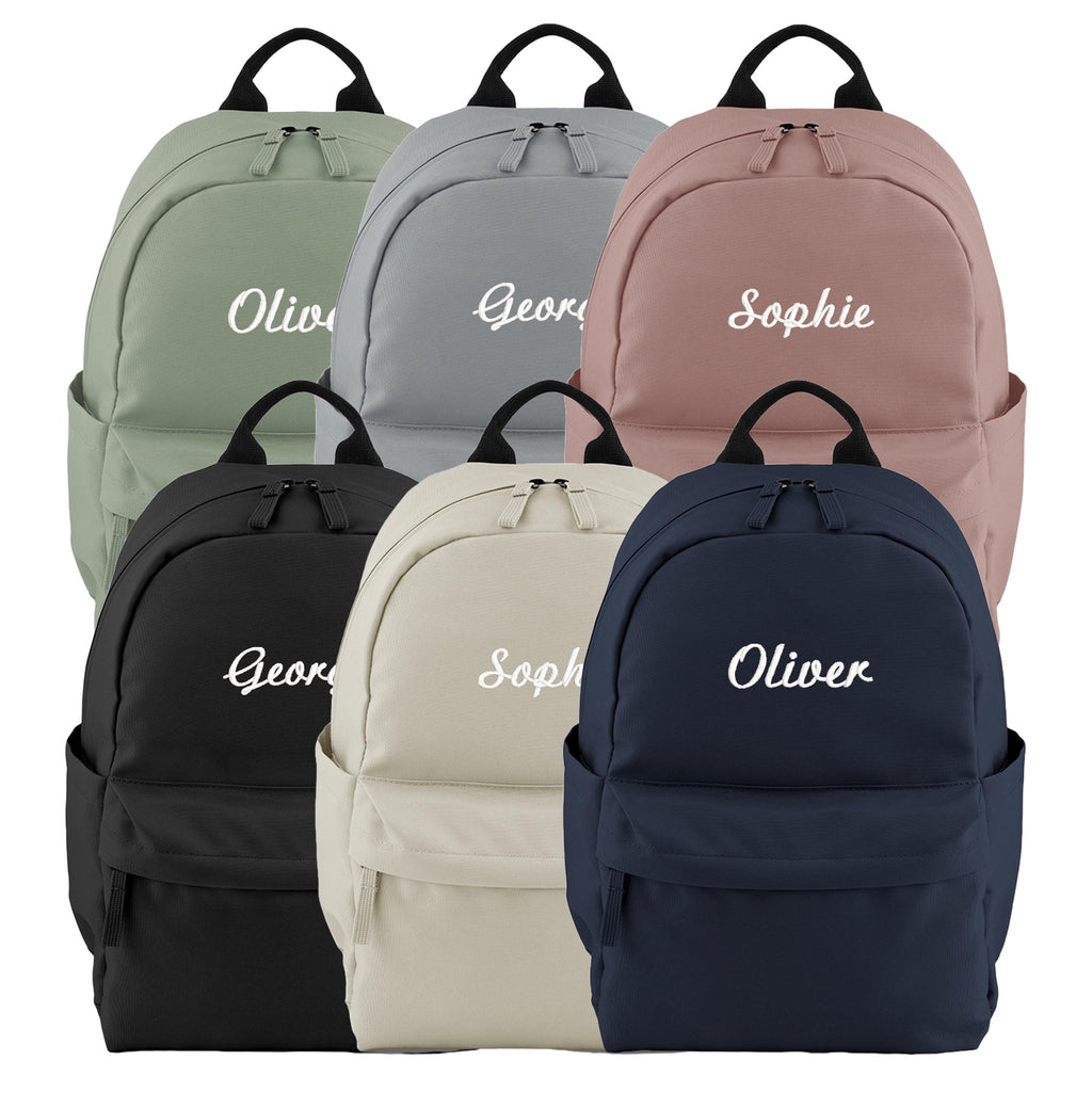 Embroidered Kids Personalised Name Small Backpack Custom Text School Rucksack Nursery Bag