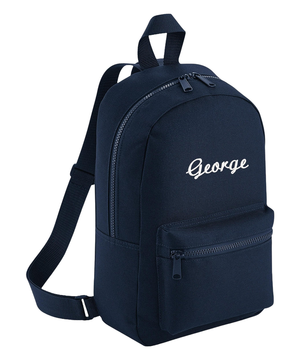 Embroidered Kids Personalised Name Mini Backpack Custom Text School Rucksack Nursery Bag