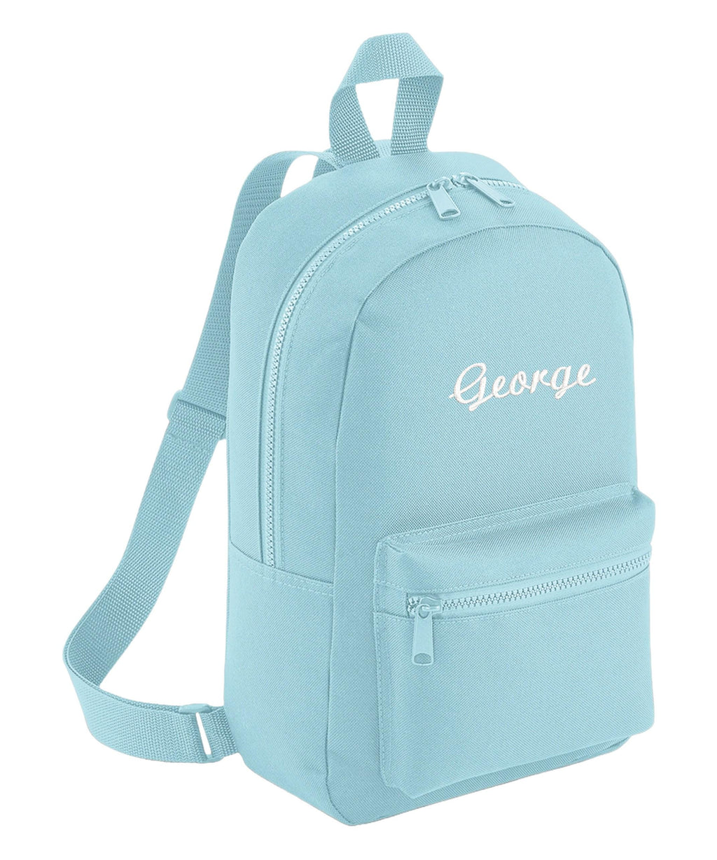 Embroidered Kids Personalised Name Mini Backpack Custom Text School Rucksack Nursery Bag