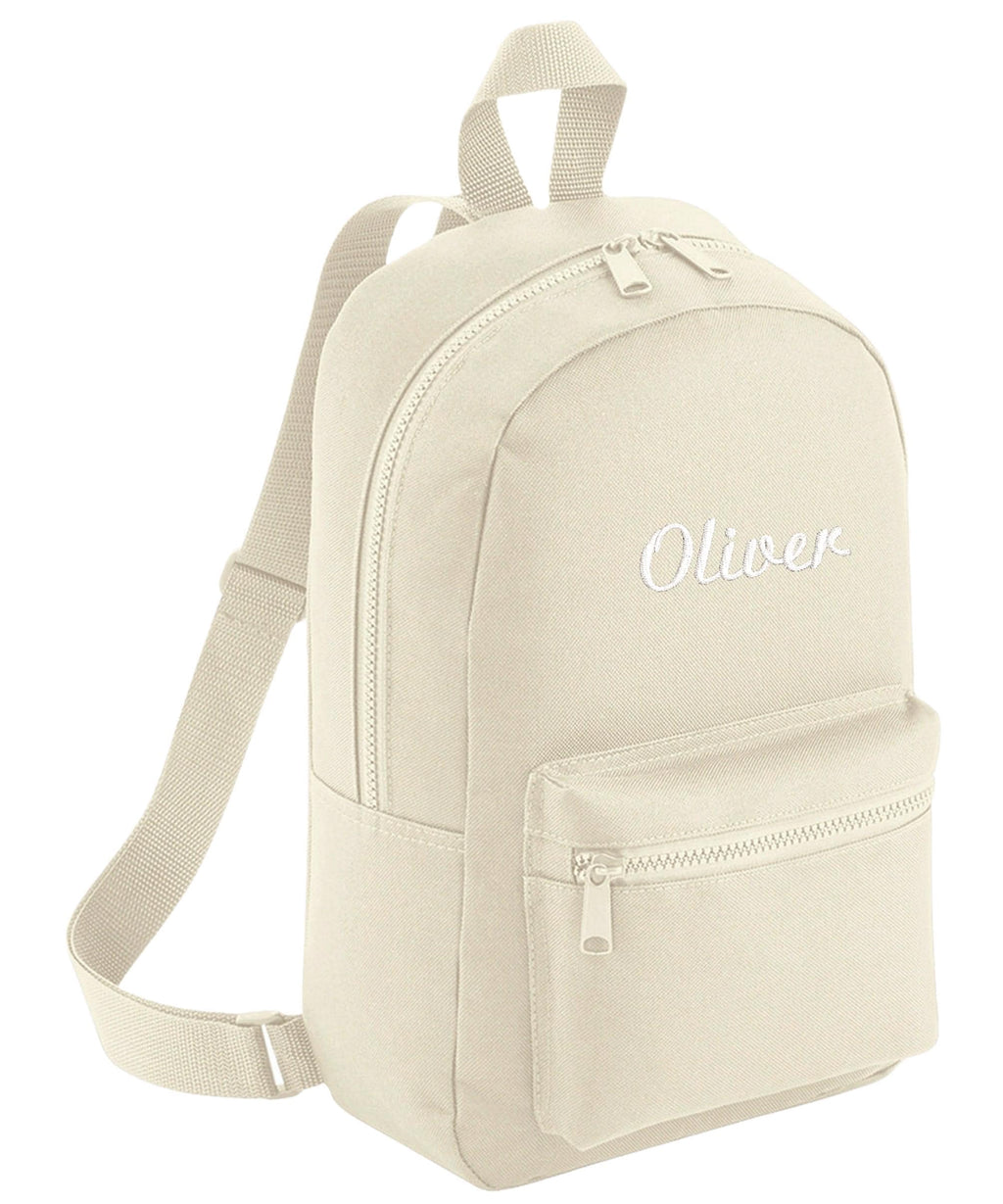 Embroidered Kids Personalised Name Mini Backpack Custom Text School Rucksack Nursery Bag