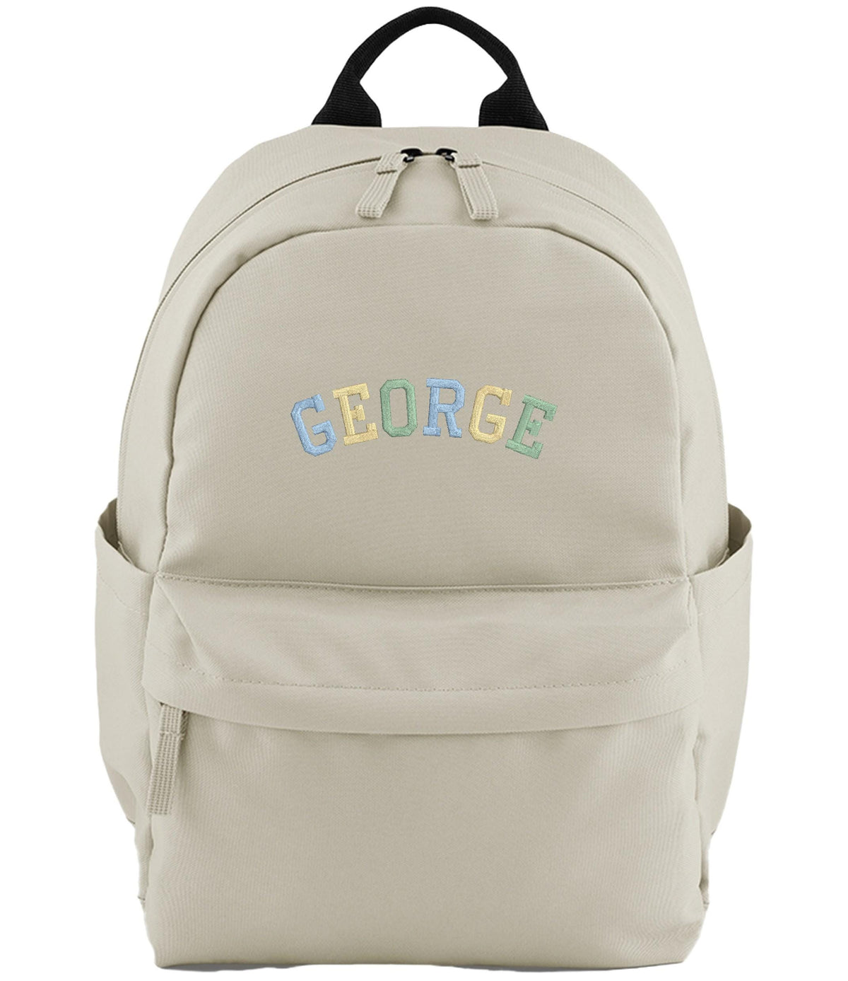 Embroidered Kids Personalised Varsity Name Small Backpack Custom Text School Rucksack Nursery Bag
