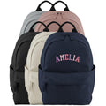 Embroidered Kids Personalised Pink Varsity Name Small Backpack Custom Text School Rucksack Nursery Bag