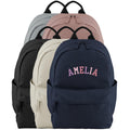 Embroidered Kids Personalised Pink Varsity Name Small Backpack Custom Text School Rucksack Nursery Bag