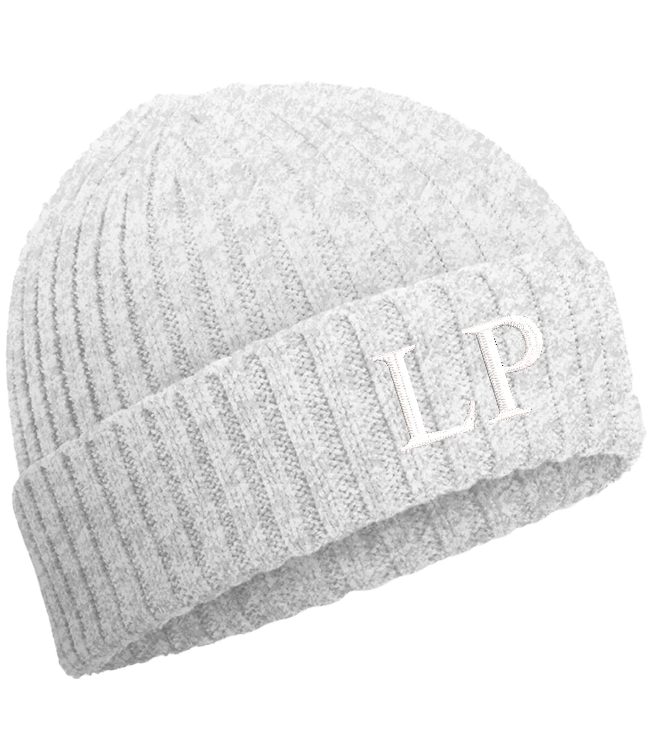 Embroidered Personalised Initials Kids Organic Cotton Beanie Childrens Custom Monogram Knitted Winter Hat