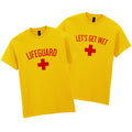 Lifeguard & Let's Get Wet Adults Unisex T-Shirt Fancy Dress Beach Party Stag Do Top