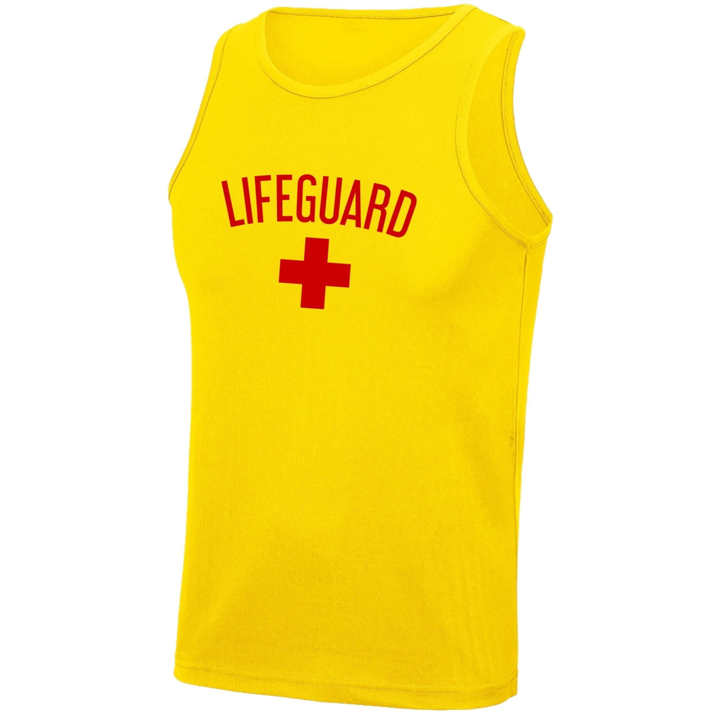 Lifeguard & Let's Get Wet Adults Unisex Vests Fancy Dress Beach Party Stag Do Top