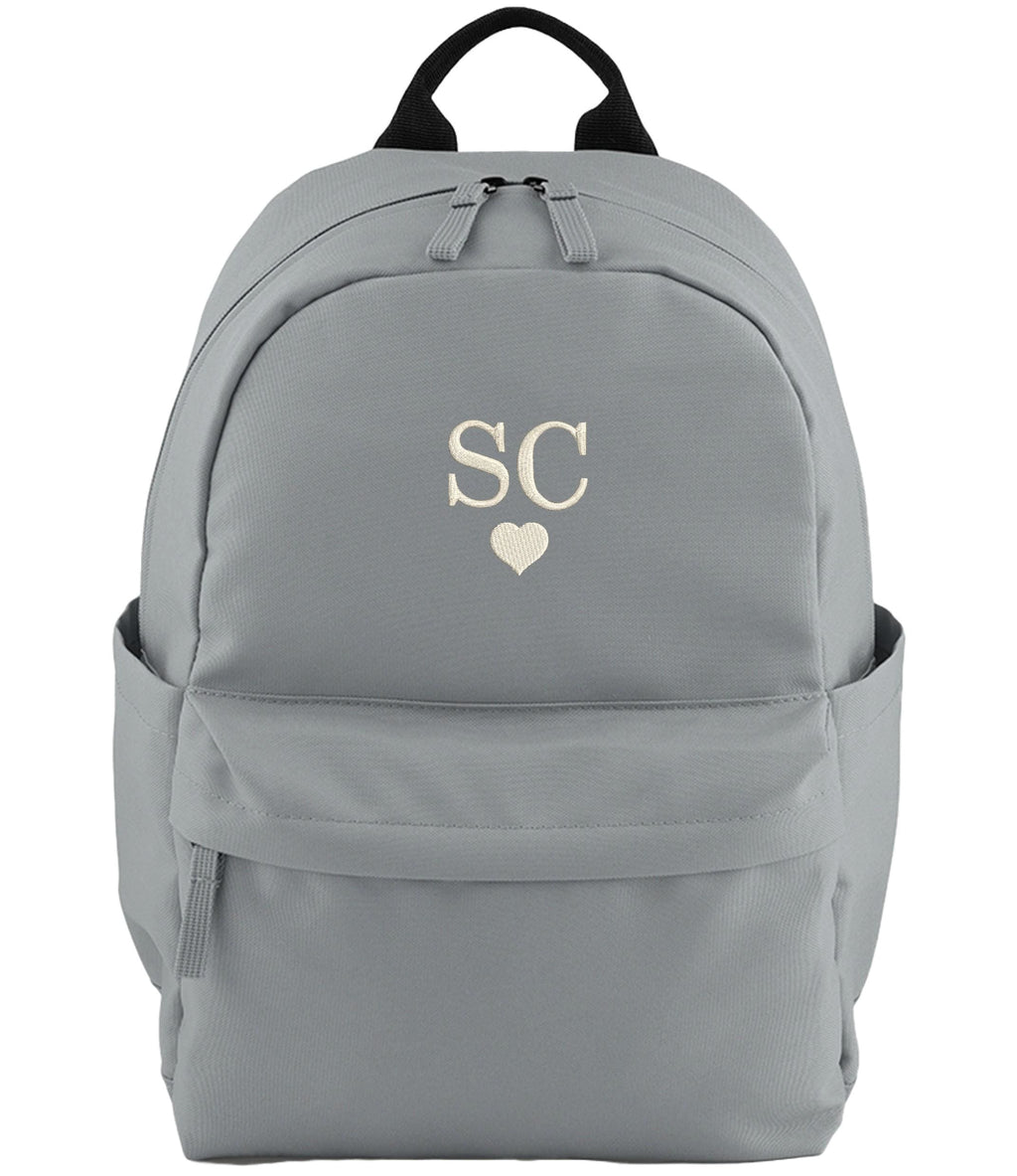 Embroidered Kids Personalised Initials Small Backpack Custom Name Heart Text School Rucksack Nursery Bag
