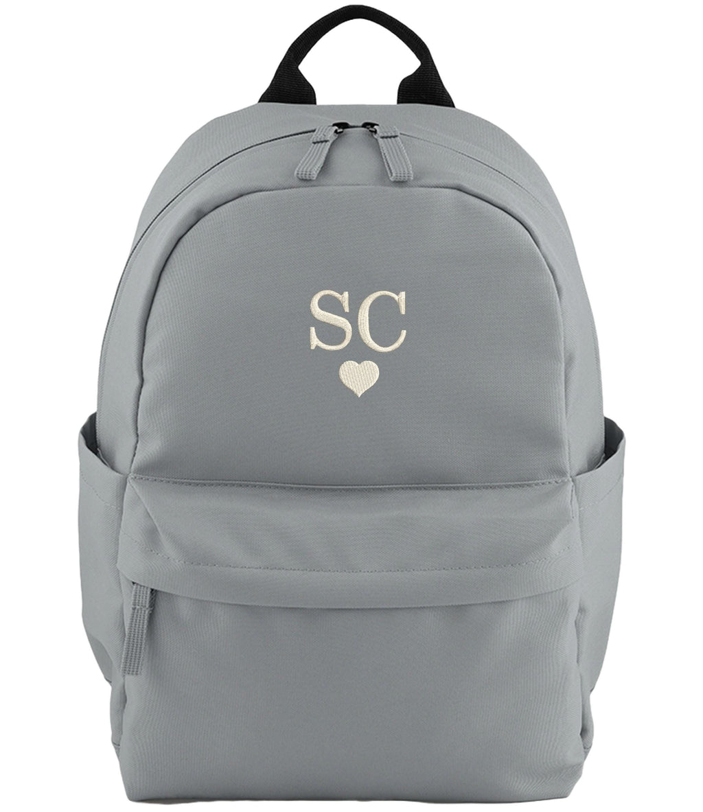 Embroidered Kids Personalised Initials Small Backpack Custom Name Heart Text School Rucksack Nursery Bag